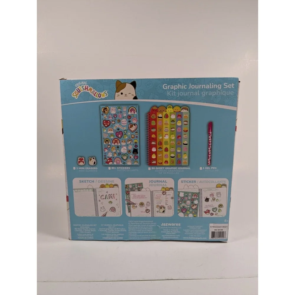Fashion Angels x Original Squishmallows Graphic Journaling Set For Kids Ages 8+
